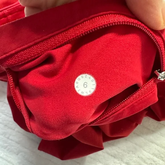 lululemon athletica Women's Bold Red Athletic Shorts - Picture 4 of 5